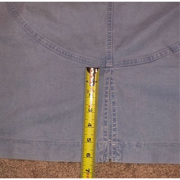 Max Mara Weekend Light Blue Denim Cotton Blend Washed Denim Midi Skirt Size 10 - Picture 14 of 16